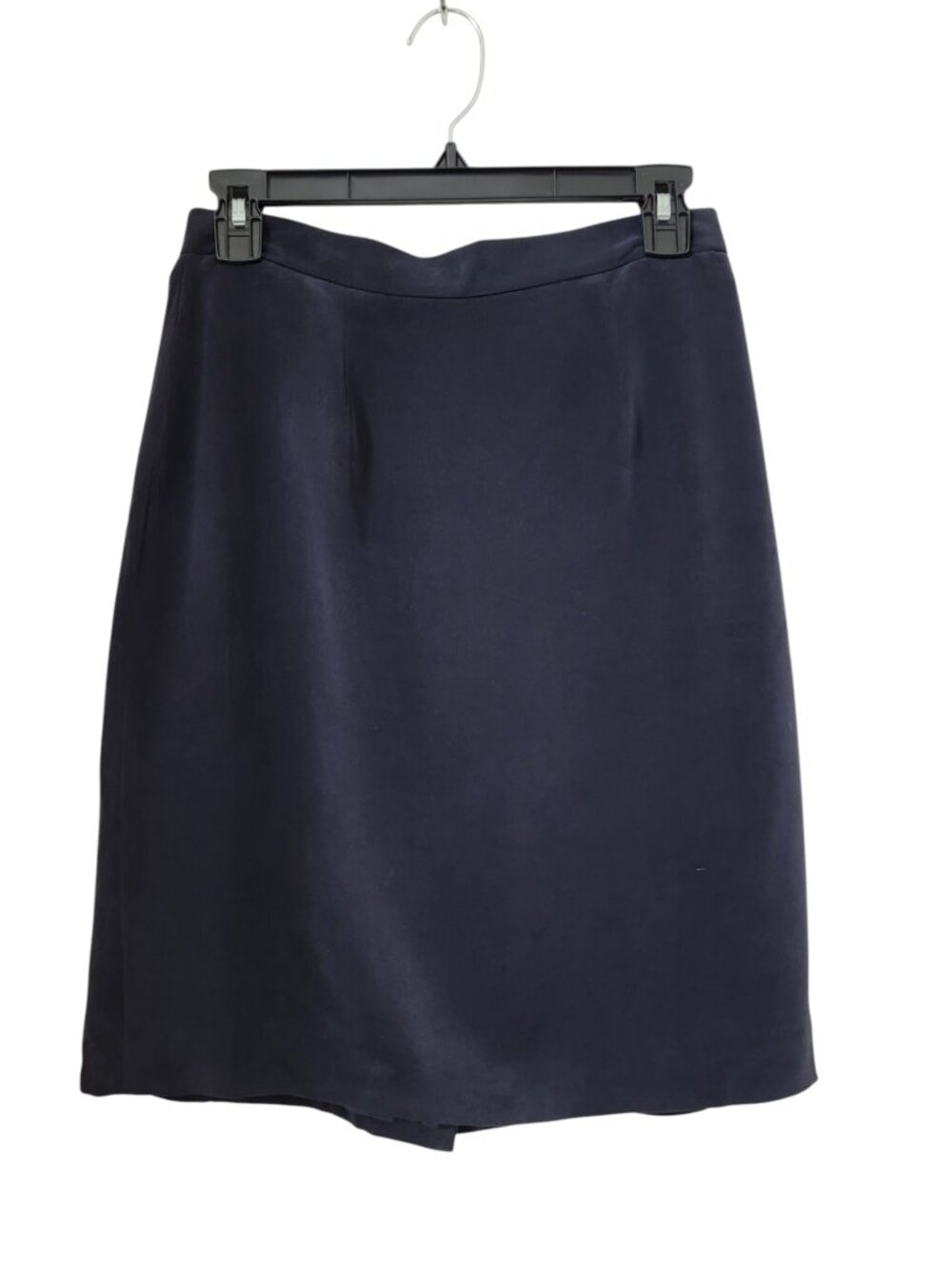 CHAUS Size 8, Navy Blue Career Skirt, Lined, 100% Silk